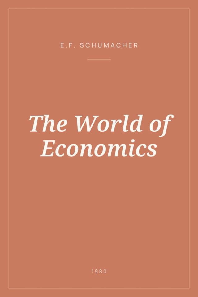 Portada de The World of Economics