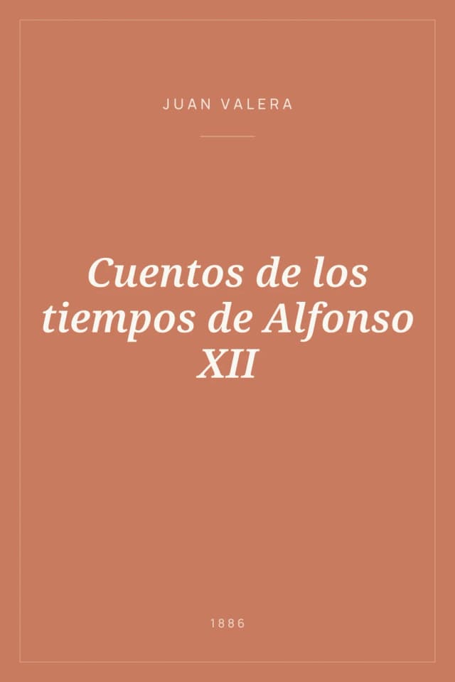 Portada de Cuentos de los tiempos de Alfonso XII
