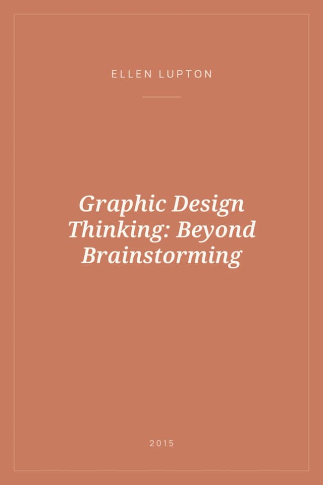 Portada de Graphic Design Thinking: Beyond Brainstorming