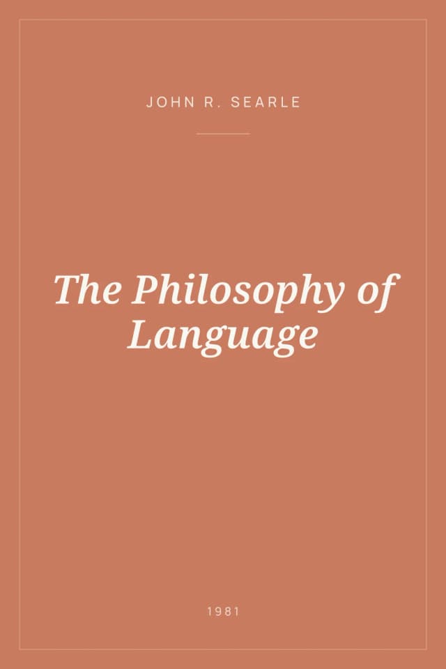 Portada de The Philosophy of Language