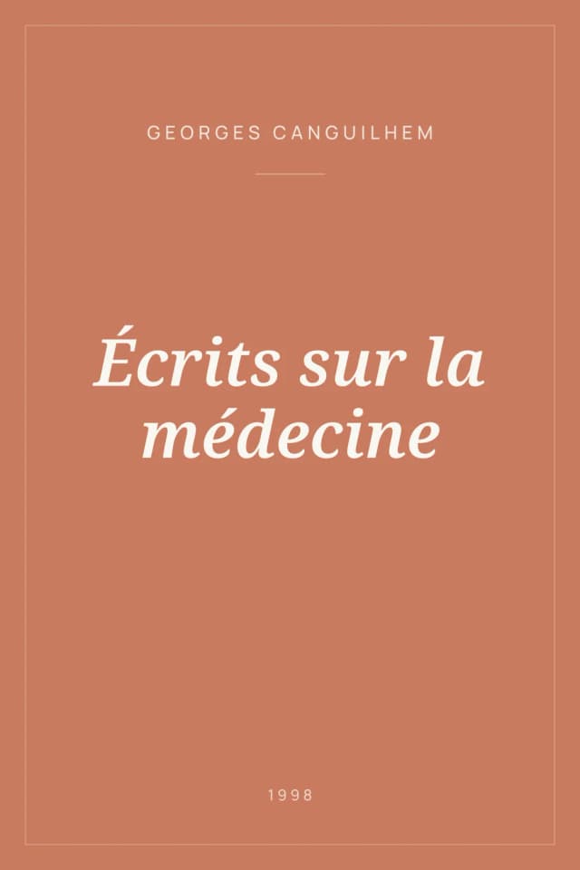 Portada de Écrits sur la médecine