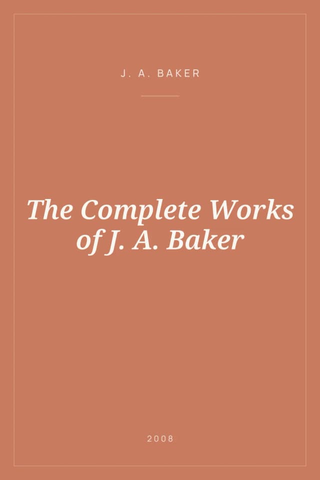 Portada de The Complete Works of J. A. Baker