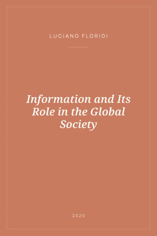 Portada de Information and Its Role in the Global Society