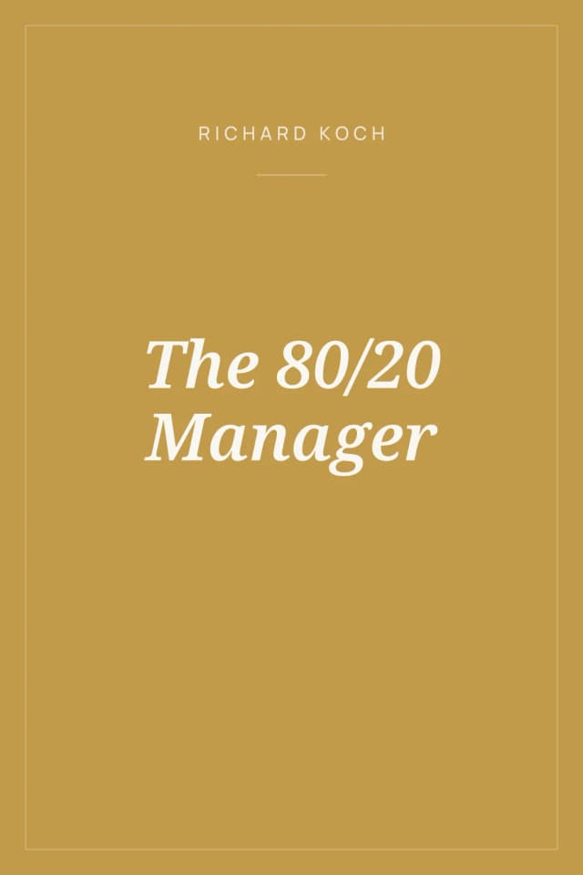 Portada de The 80/20 Manager