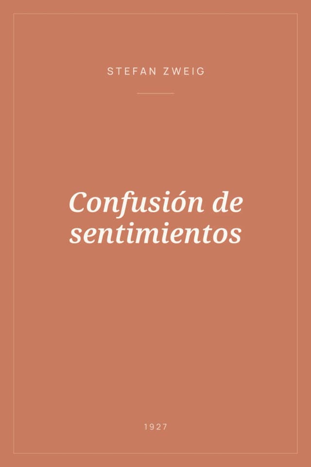 Portada de Confusión de sentimientos