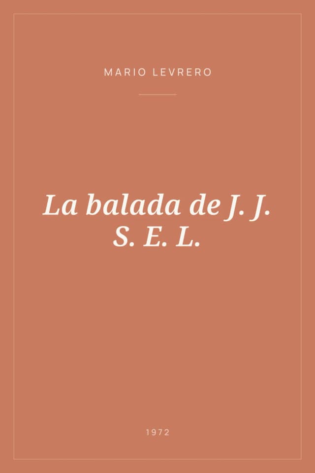 Portada de La balada de J. J. S. E. L.