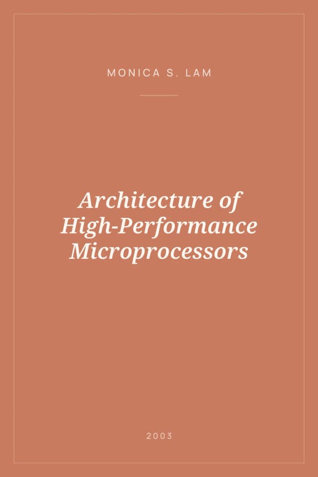 Portada de Architecture of High-Performance Microprocessors