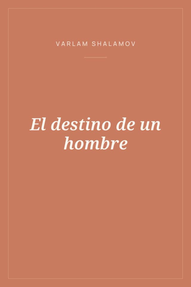 Portada de El destino de un hombre