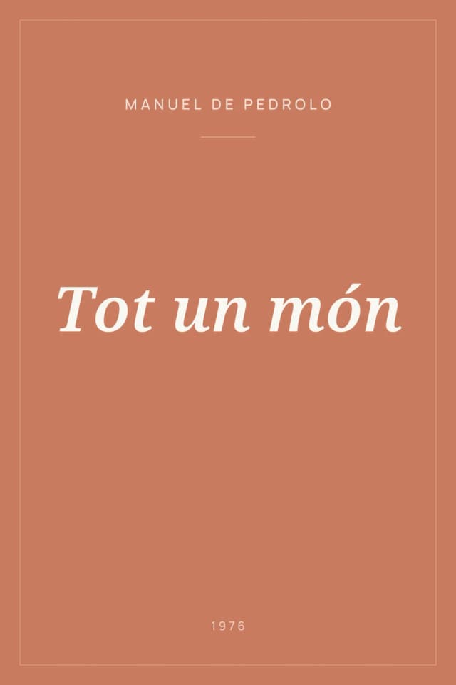 Portada de Tot un món