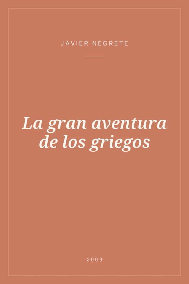 Portada de La gran aventura de los griegos