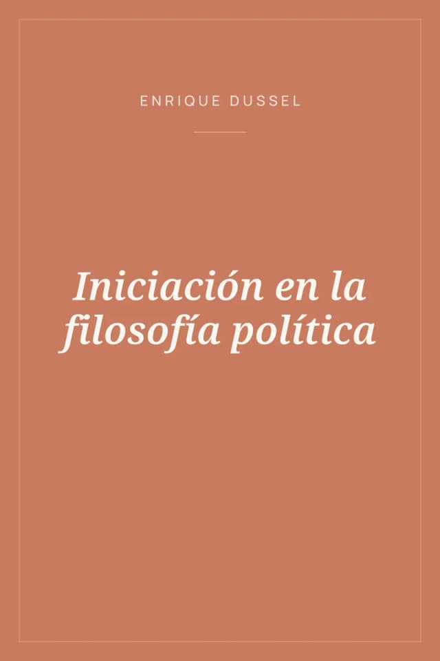 Portada de Iniciación en la filosofía política