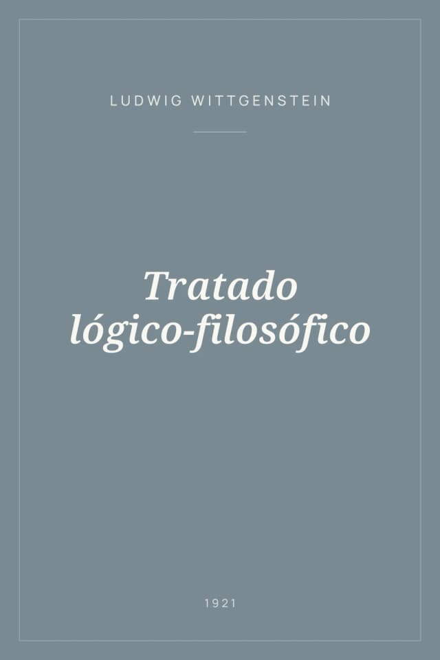 Portada de Tratado lógico-filosófico