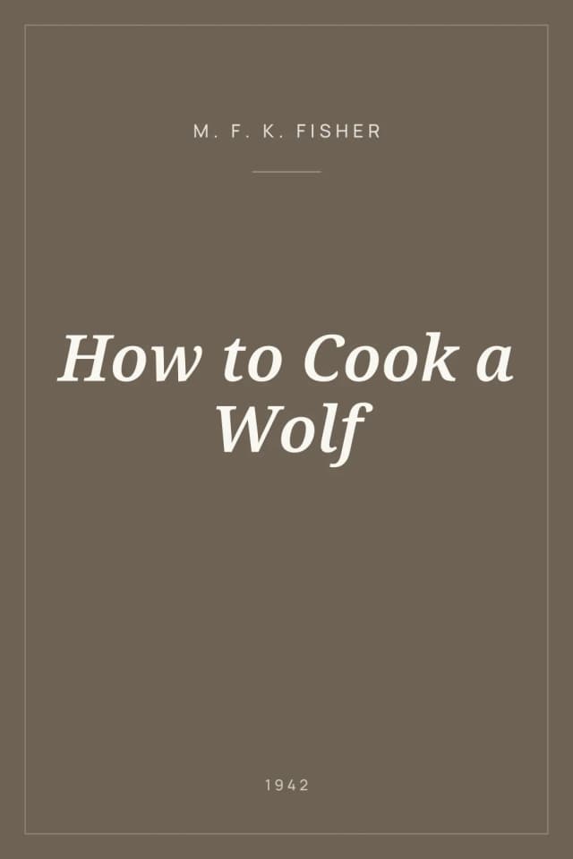 Portada de How to Cook a Wolf