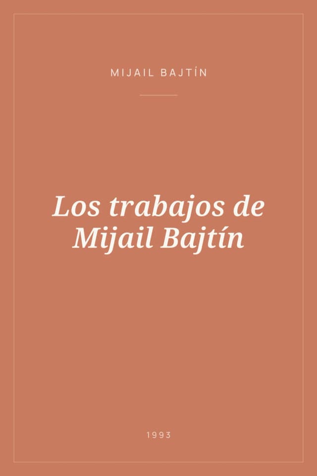 Portada de Los trabajos de Mijail Bajtín