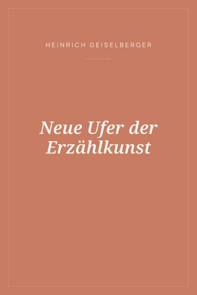 Portada de Neue Ufer der Erzählkunst