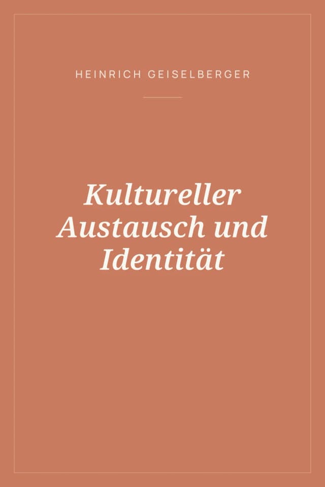 Portada de Kultureller Austausch und Identität
