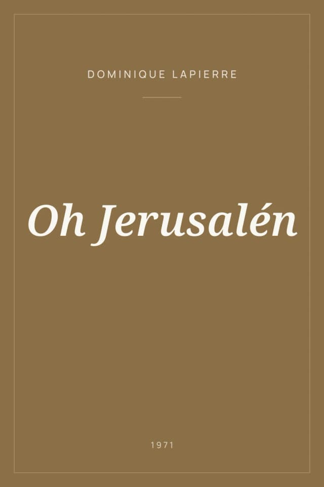 Portada de Oh Jerusalén