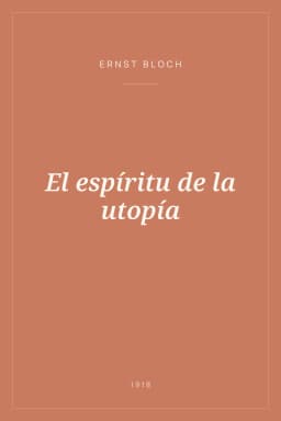 Portada de El espíritu de la utopía