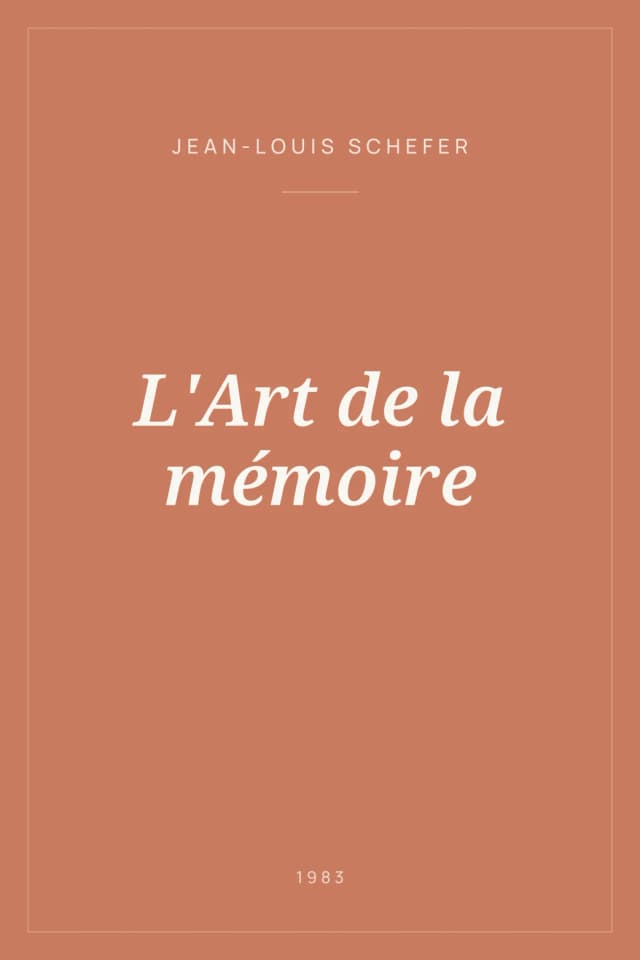 Portada de L'Art de la mémoire