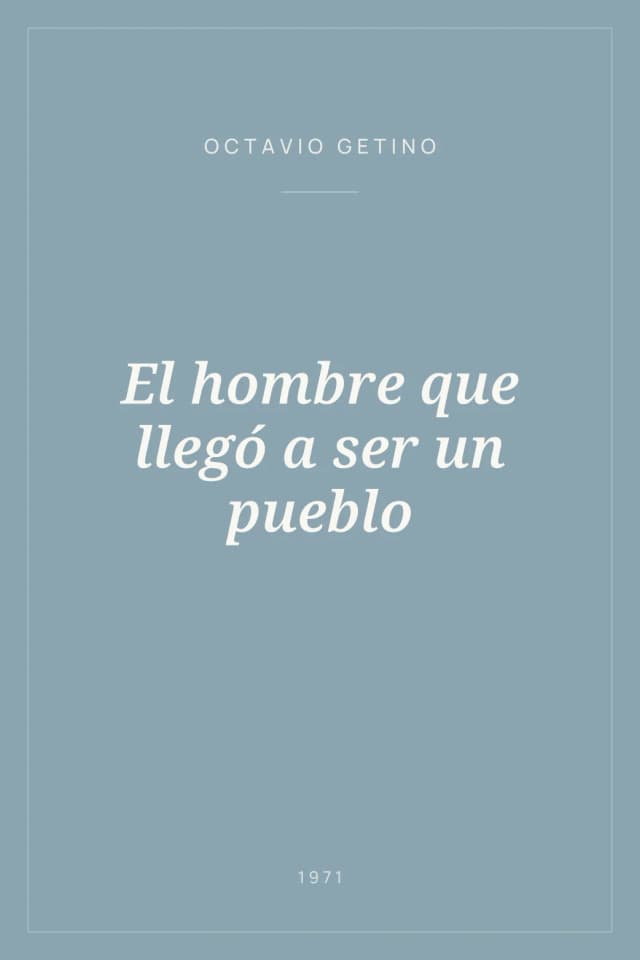 Portada de El hombre que llegó a ser un pueblo