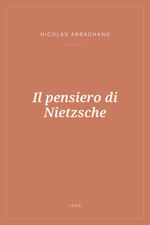 Portada de Il pensiero di Nietzsche