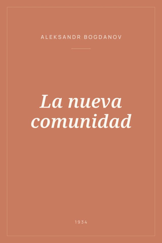 Portada de La nueva comunidad