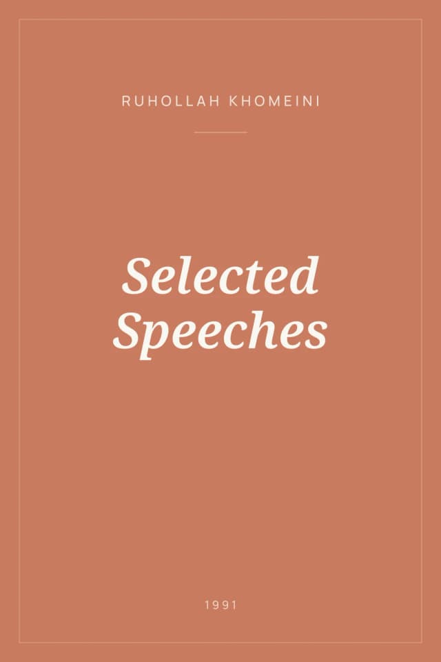 Portada de Selected Speeches