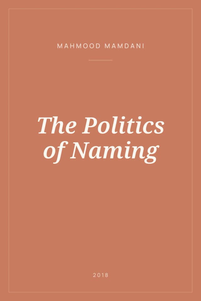 Portada de The Politics of Naming
