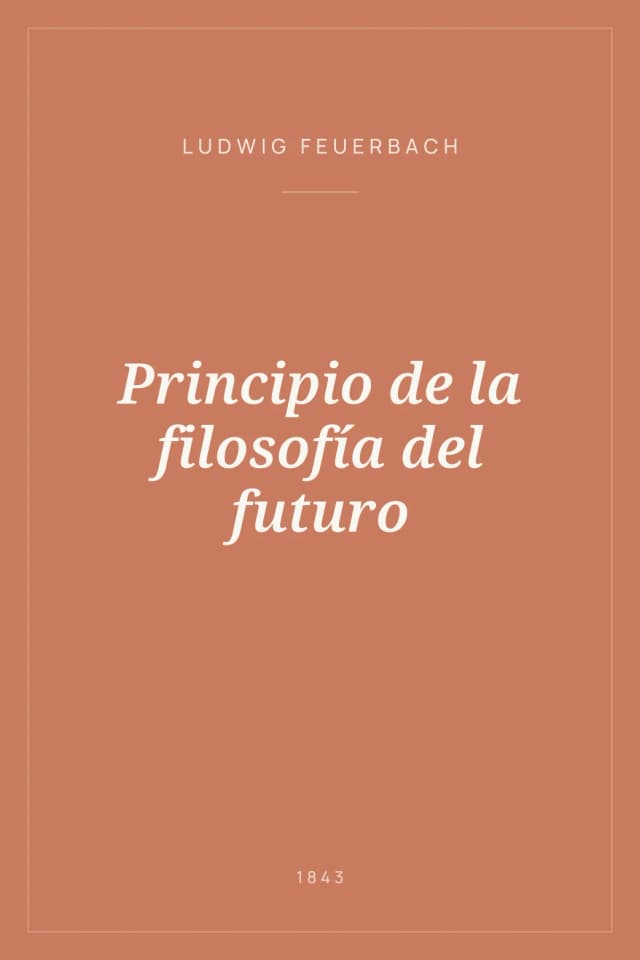 Portada de Principio de la filosofía del futuro