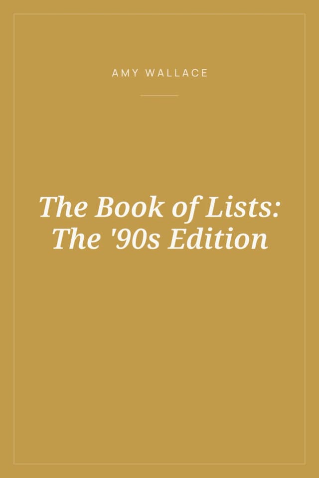 Portada de The Book of Lists: The '90s Edition