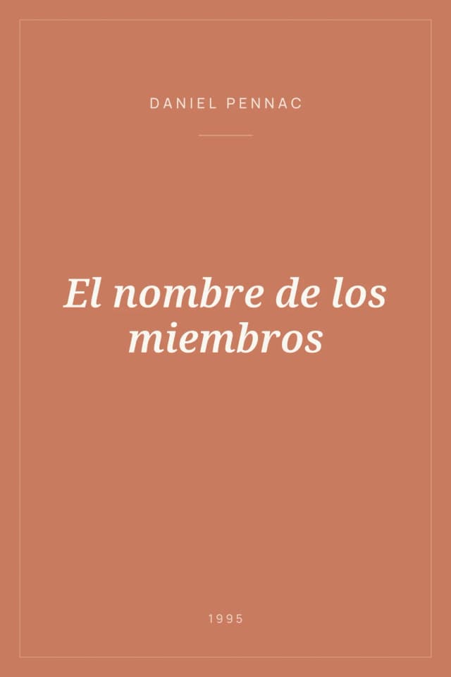 Portada de El nombre de los miembros