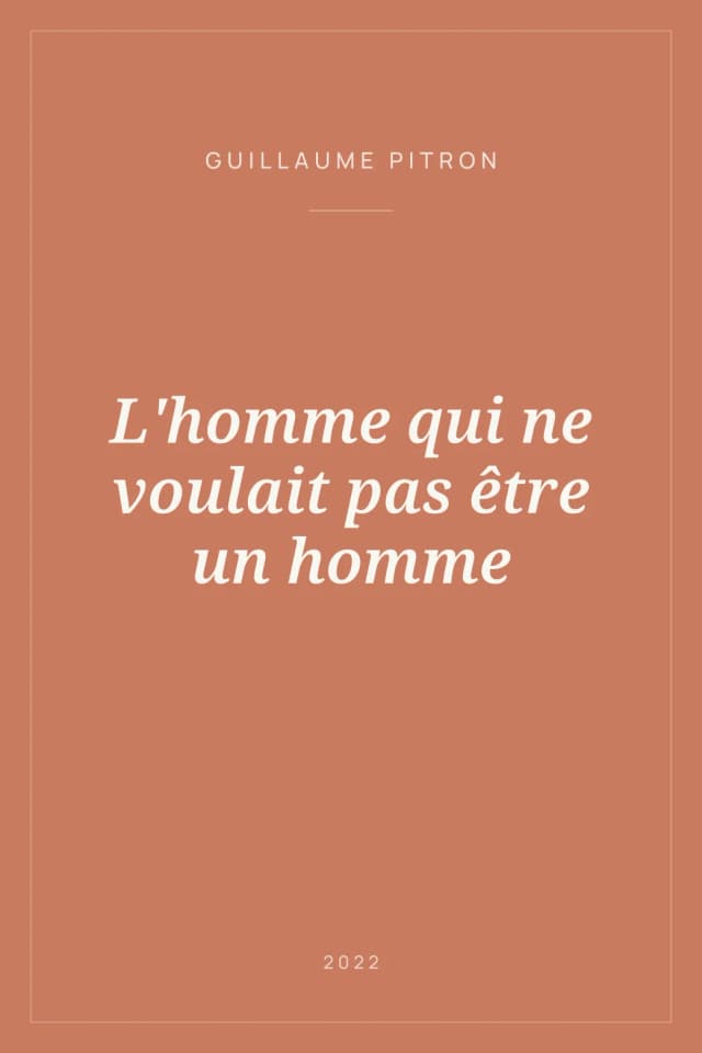 Portada de L'homme qui ne voulait pas être un homme