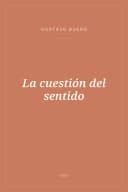 Portada de La cuestión del sentido