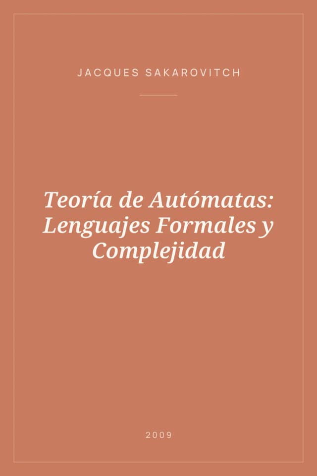 Portada de Teoría de Autómatas: Lenguajes Formales y Complejidad