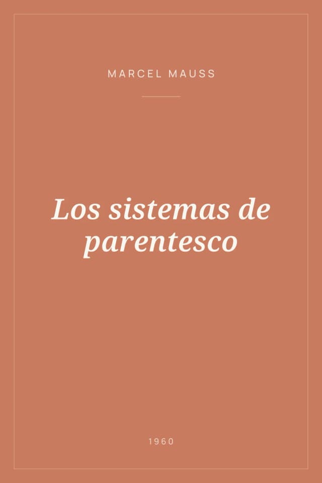 Portada de Los sistemas de parentesco