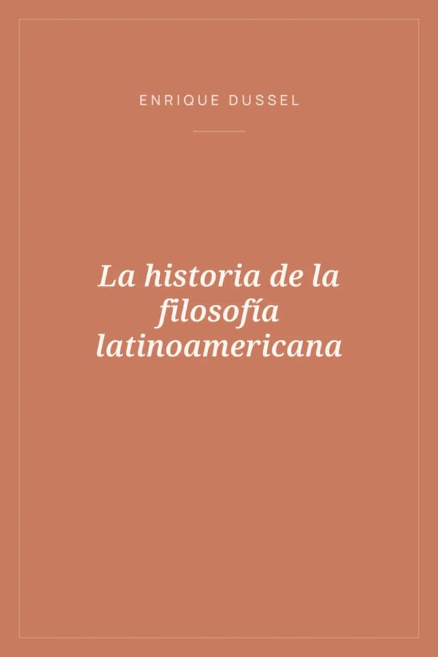 Portada de La historia de la filosofía latinoamericana
