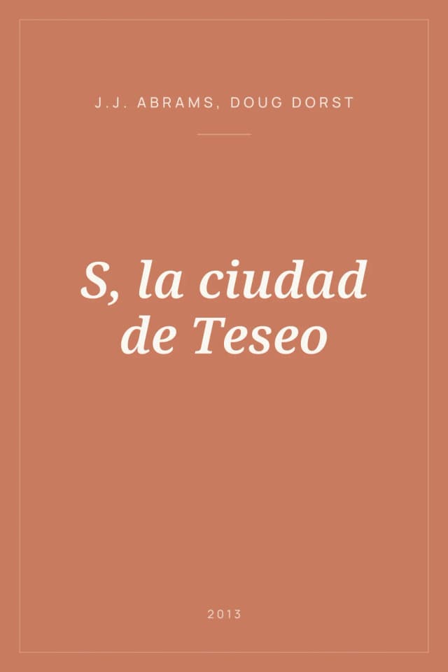 Portada de S, la ciudad de Teseo