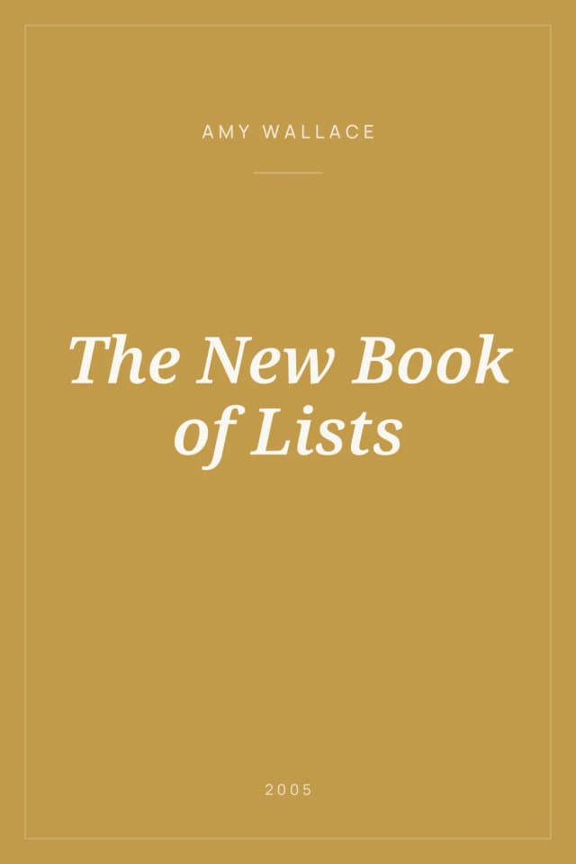Portada de The New Book of Lists