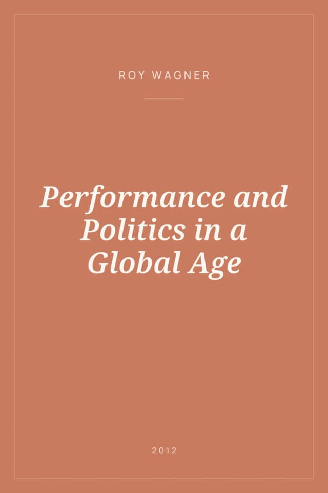 Portada de Performance and Politics in a Global Age