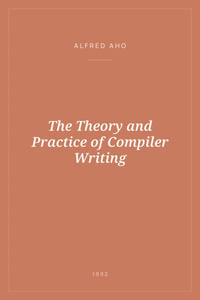 Portada de The Theory and Practice of Compiler Writing