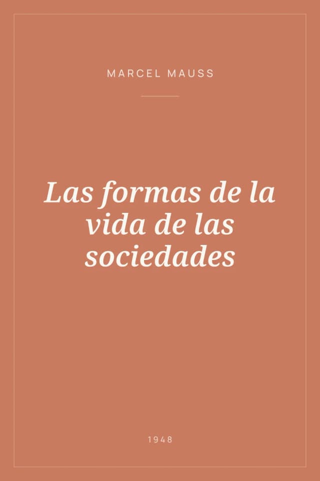 Portada de Las formas de la vida de las sociedades