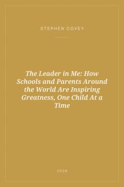 Portada de The Leader in Me: How Schools and Parents Around the World Are Inspiring Greatness, One Child At a Time