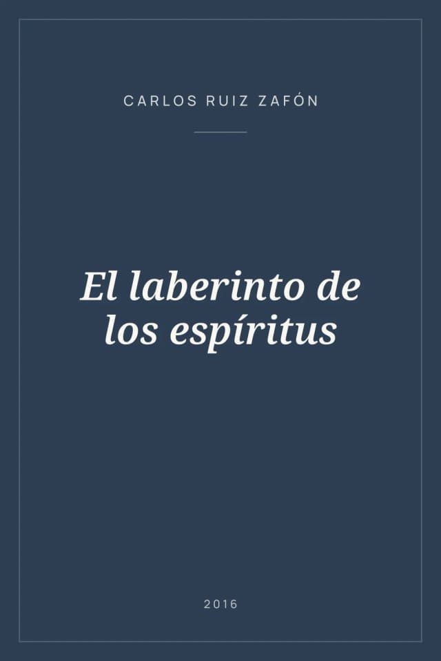 Portada de El laberinto de los espíritus