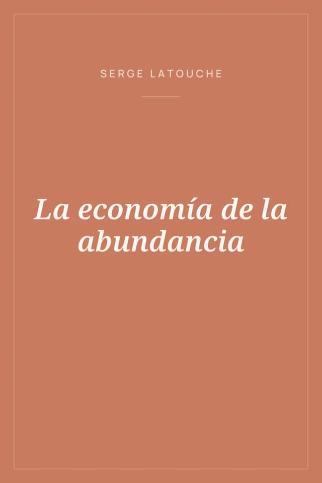 Portada de La economía de la abundancia