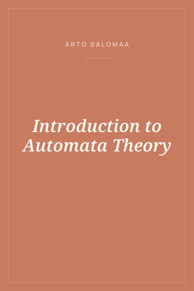 Portada de Introduction to Automata Theory