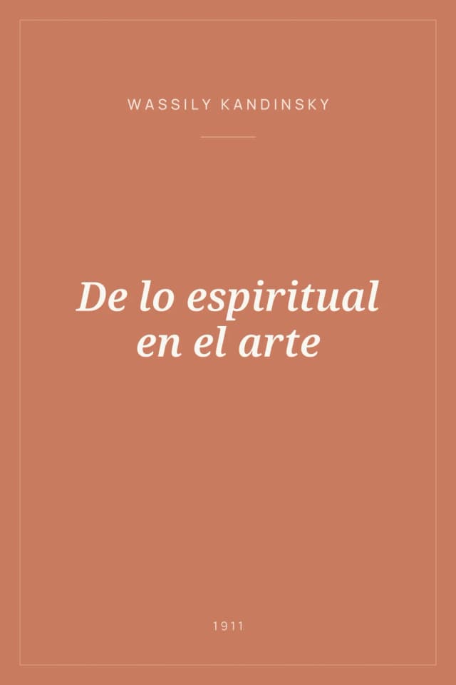 Portada de De lo espiritual en el arte