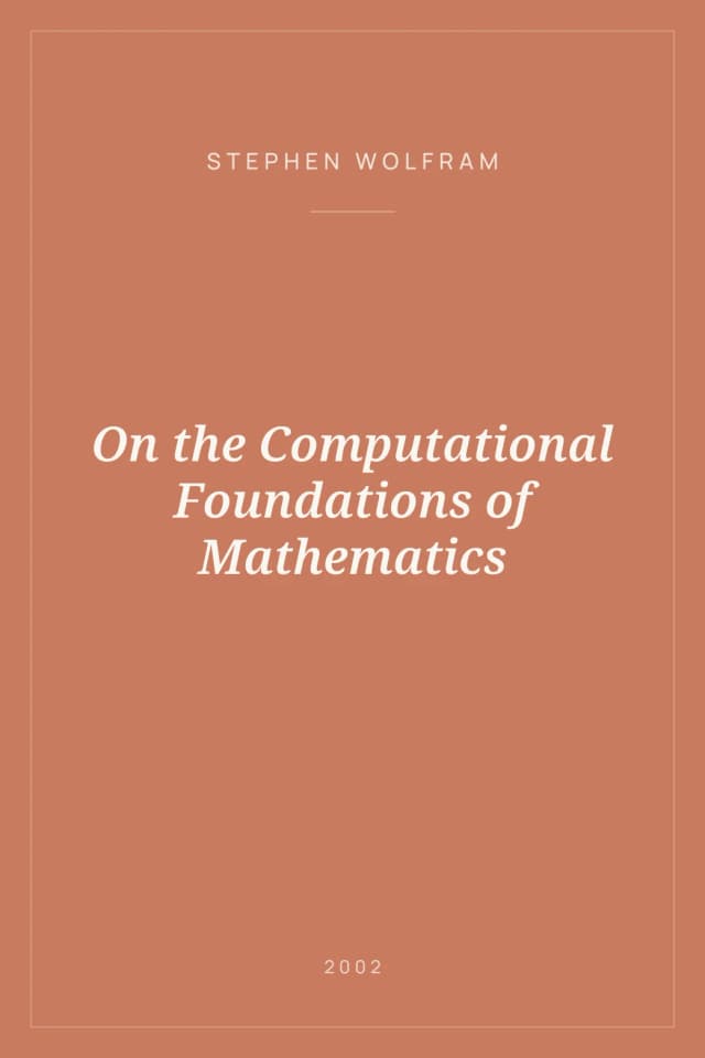 Portada de On the Computational Foundations of Mathematics