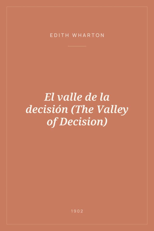 Portada de El valle de la decisión (The Valley of Decision)
