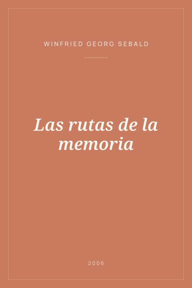 Portada de Las rutas de la memoria