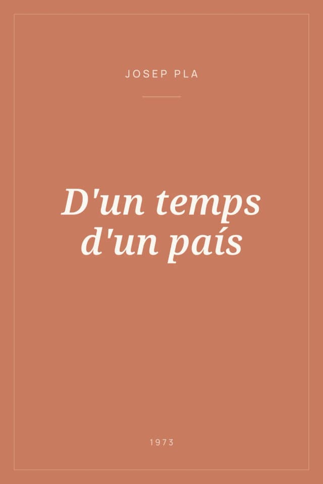 Portada de D'un temps d'un país